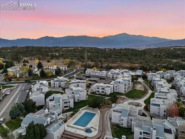 a view of city and mountain