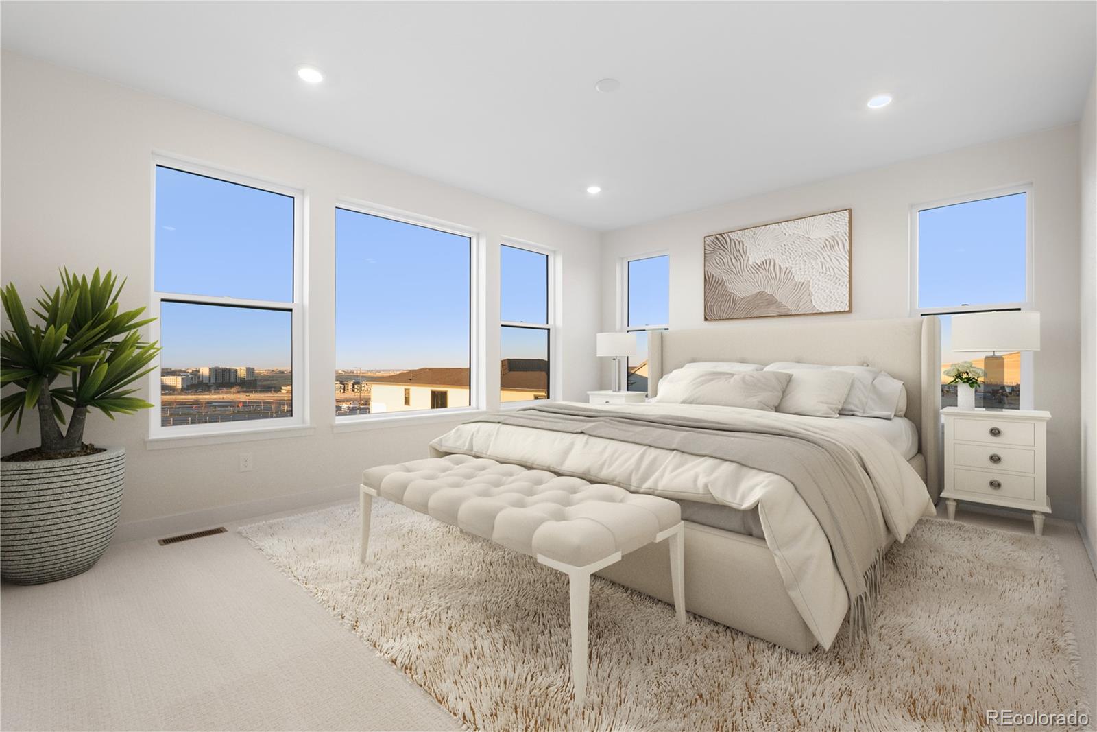 11283 Tenor Trail Lone Tree, CO 80134 - Photo 39 of 47 a spacious bedroom with a large bed and a couch