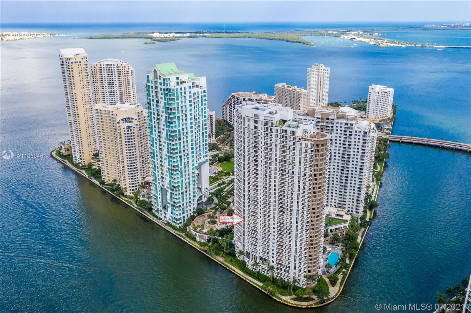 901 Brickell Key Boulevard, Unit 1406 Miami, FL 33131 - Photo 1 of 25 a view of balcony with city view