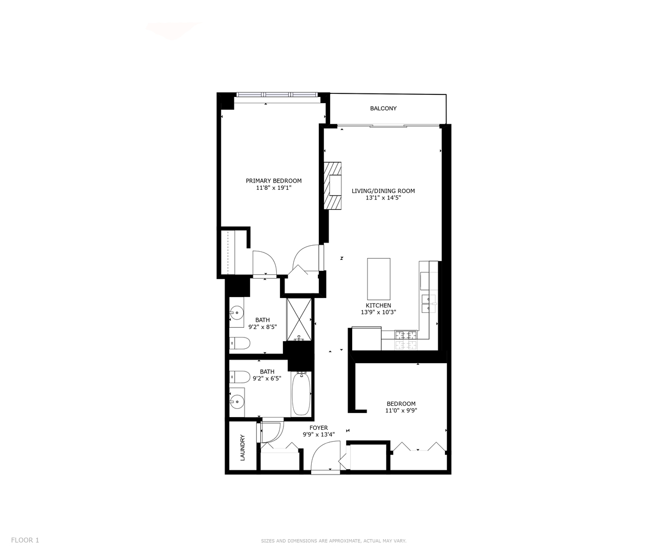 933 West Van Buren Street, Unit 708 Chicago, IL 60607 - Photo 20 of 23 a picture of a floor plan