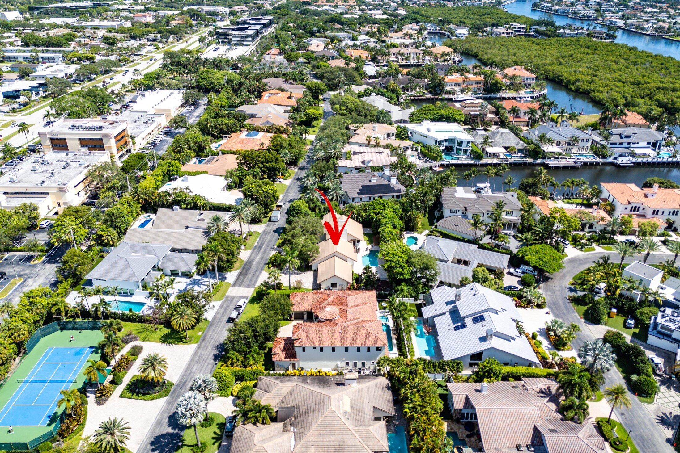 4140 Sanctuary Lane Boca Raton, FL 33431 - Photo 82 of 94 an aerial view of residential houses with outdoor space and swimming pool