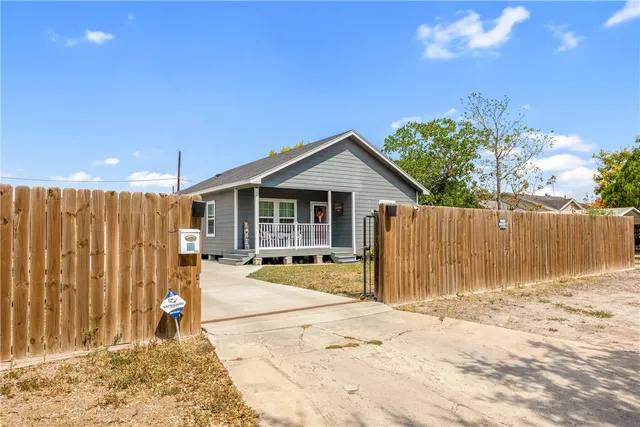 a backyard of a house