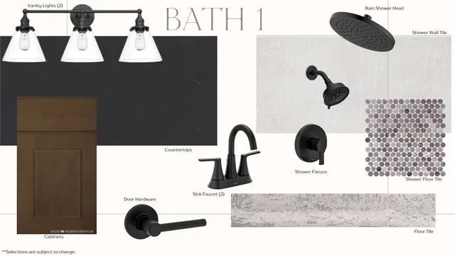 a kitchen with a sink and a mirror