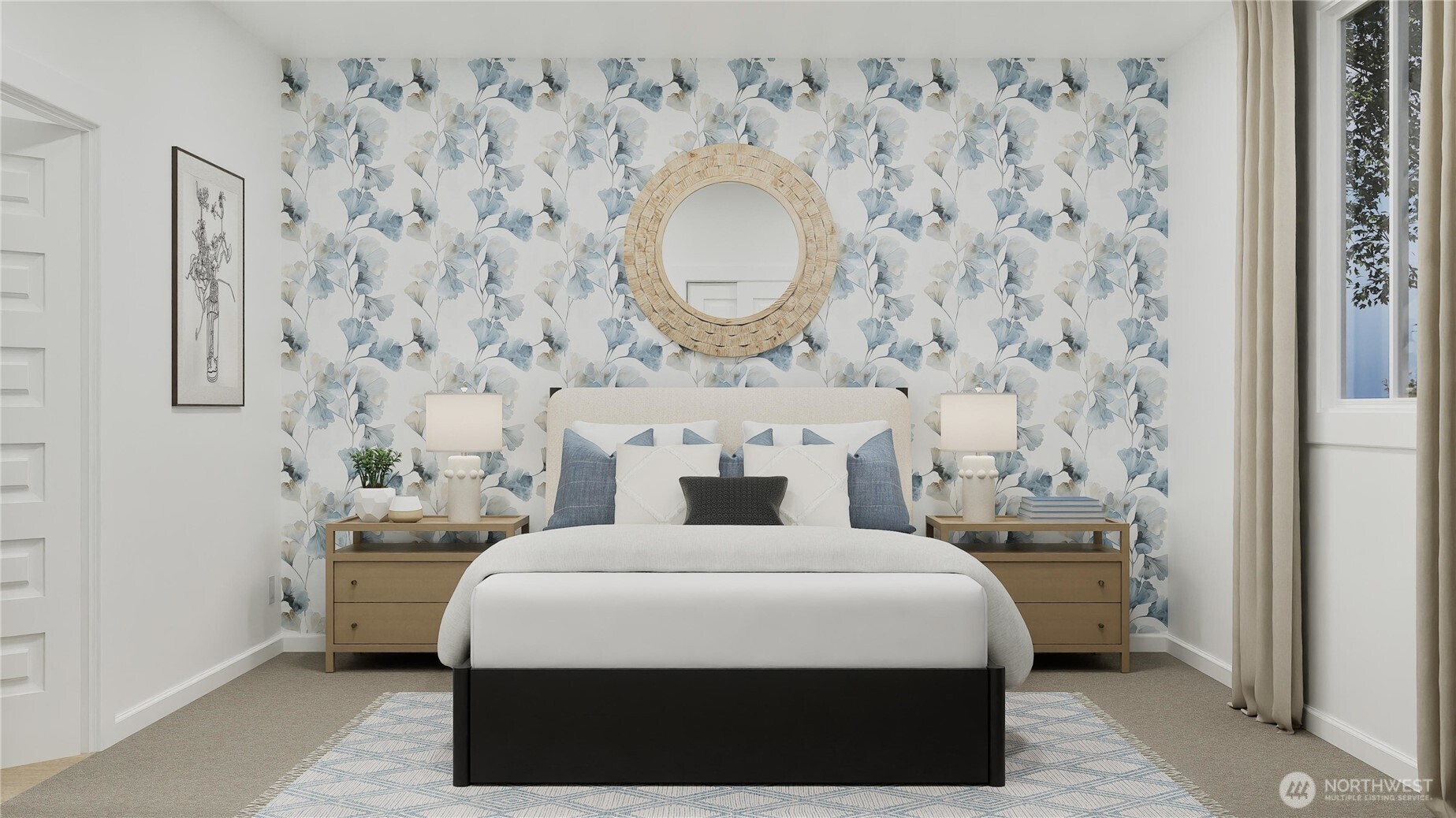 970 Folgate Drive Sequim, WA 98382 - Photo 20 of 21 a bedroom with a bed and a mirror