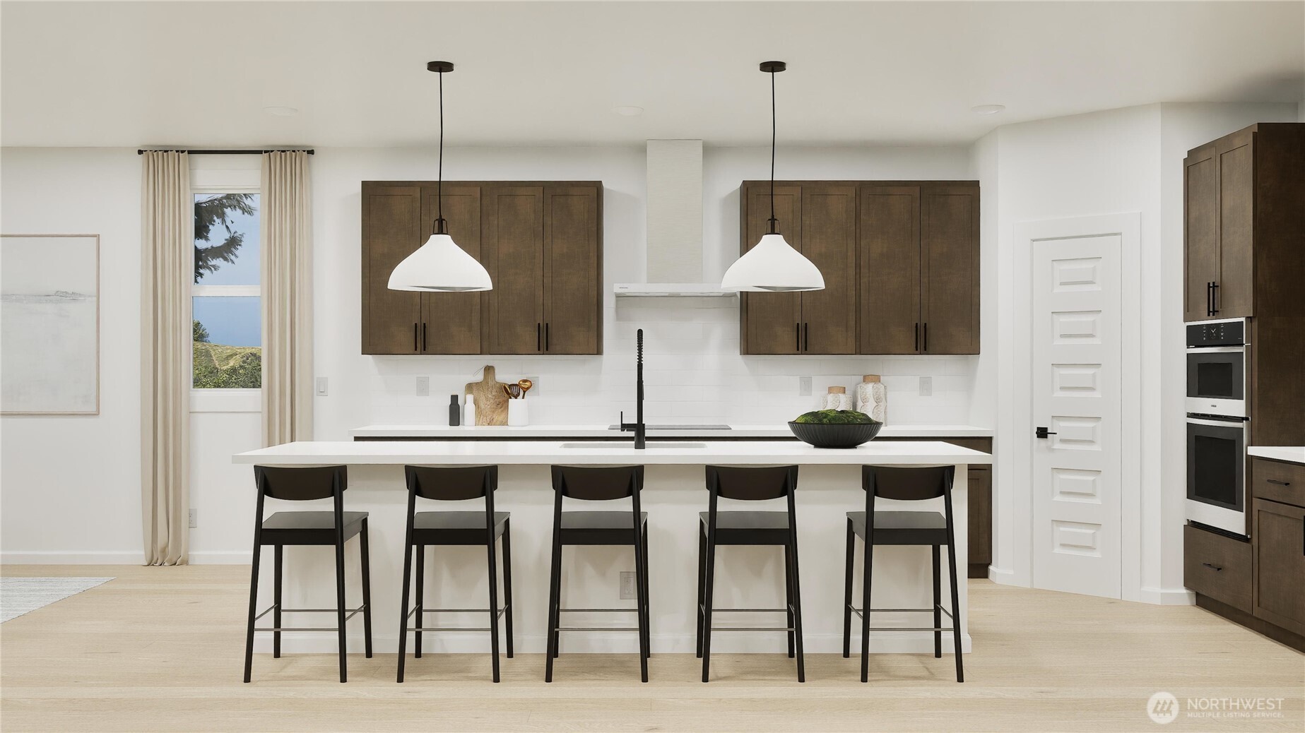 970 Folgate Drive Sequim, WA 98382 - Photo 3 of 21 a kitchen with a table chairs refrigerator and microwave
