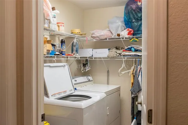 a room with storage and utility