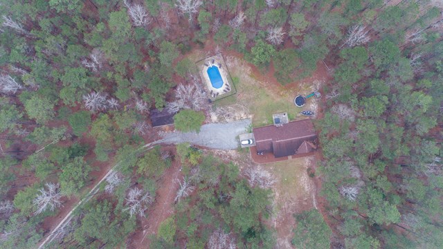 6815 Cartledge Road Box Springs, GA 31801 - Photo 5 of 27 a view of a house with a yard and a forest