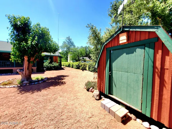 a house view with a outdoor space