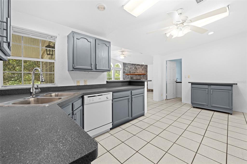 33320 Larkin Road Dade City, FL 33523 - Photo 14 of 60 a kitchen with a sink cabinets and window