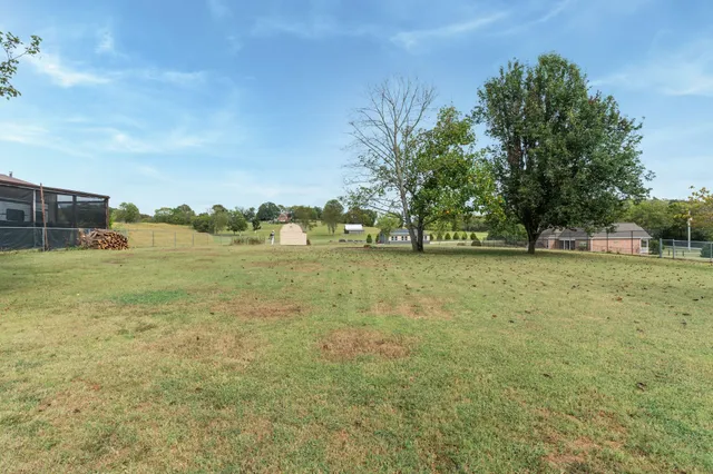 a view of yard with ocean view