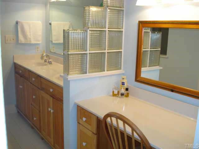 6723 Stagville Road Bahama, NC 27503 - Photo 8 of 10 Master Bathroom has double vanity, dressing vanity, separate shower, whirlpool tub, glass block divider Other