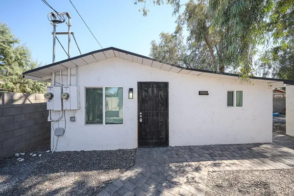 a front view of a house