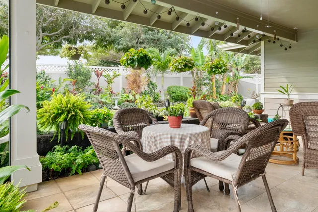 a view of an outdoor seating area