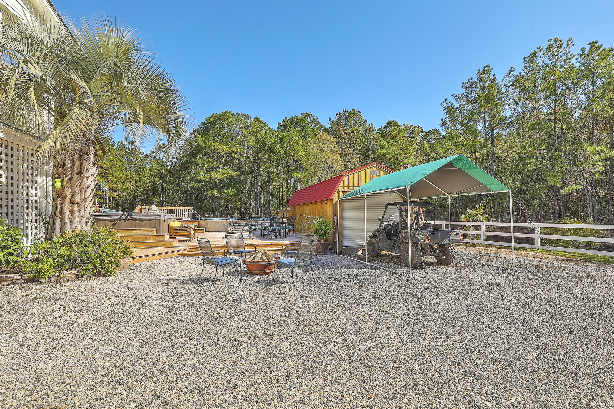 1859 Bellfield Road McClellanville, SC 29458 - Photo 51 of 59 deck, pool and garage storage