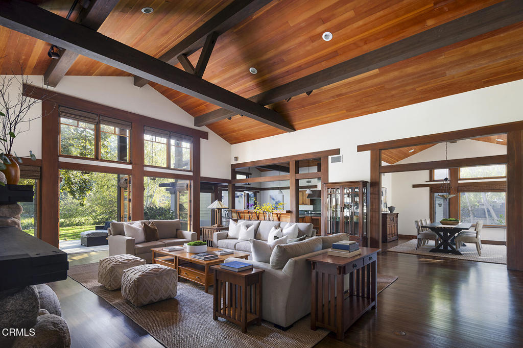 1260 La Loma Road Pasadena, CA 91105 - Photo 11 of 61 a living room with furniture and a large window