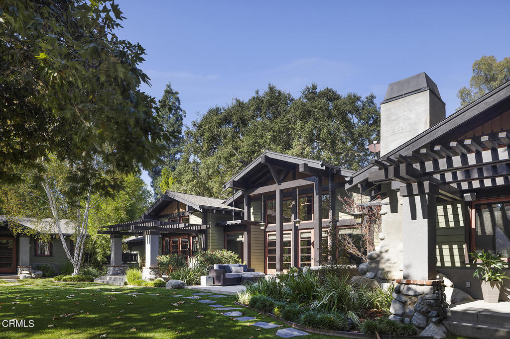 1260 La Loma Road Pasadena, CA 91105 - Photo 41 of 61 a front view of a house with a garden