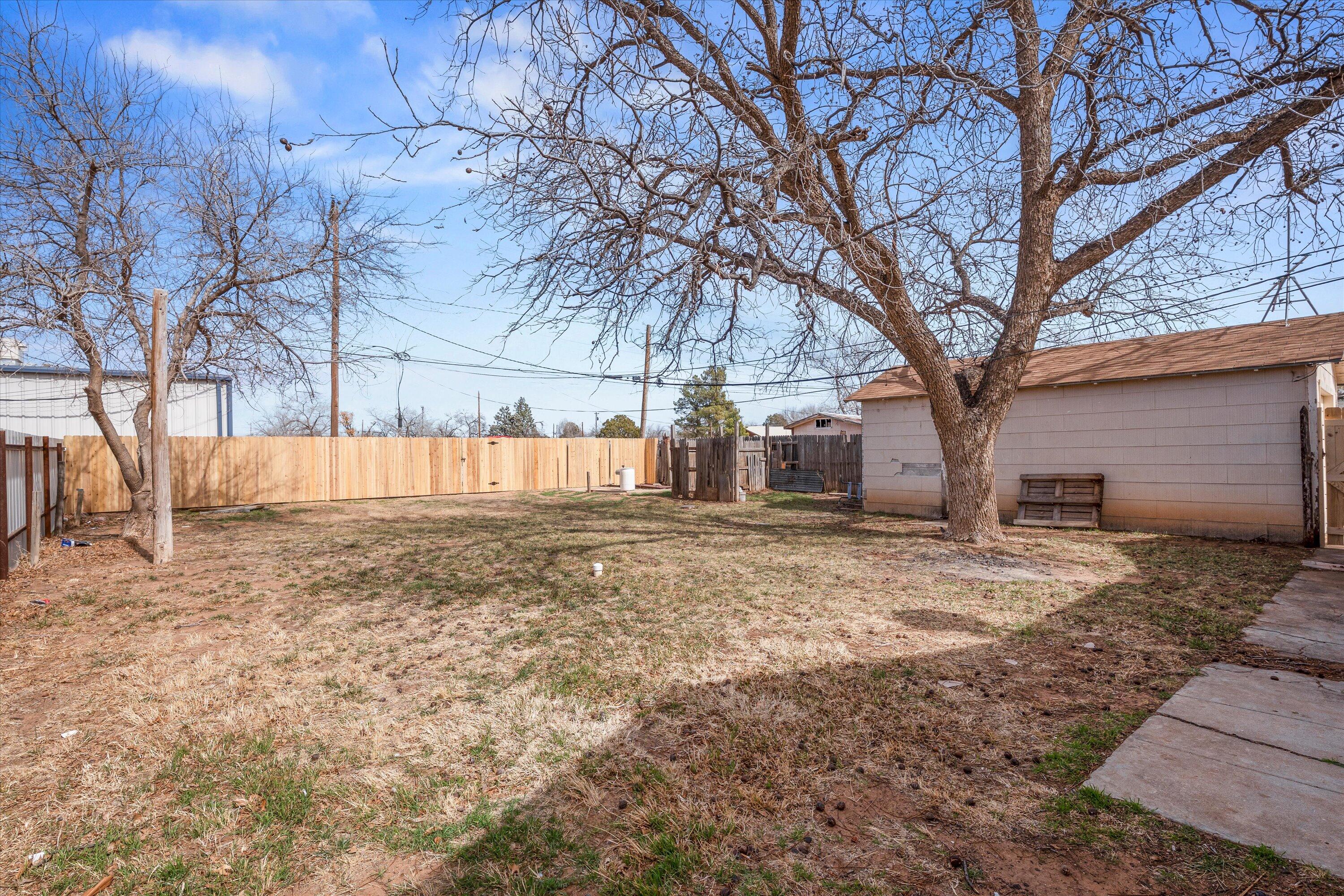 107 Hickory Street Levelland, TX 79336 - Photo 18 of 21 a view of a yard with large trees