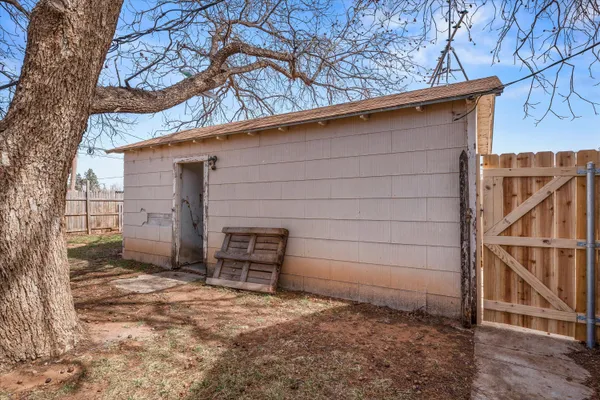 a backyard of a house