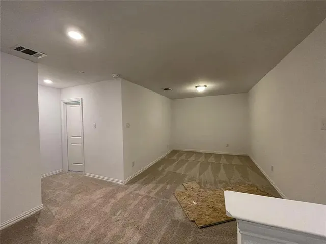 an empty room with a space
