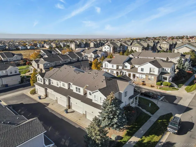 an aerial view of a city