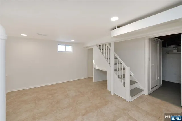 a view of an entryway with stairs