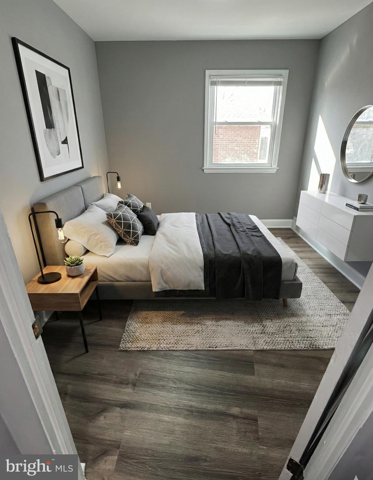 4433 Old Frederick Road Baltimore, MD 21229 - Photo 34 of 37 Modern bedroom (3 with serene colors (Staged)