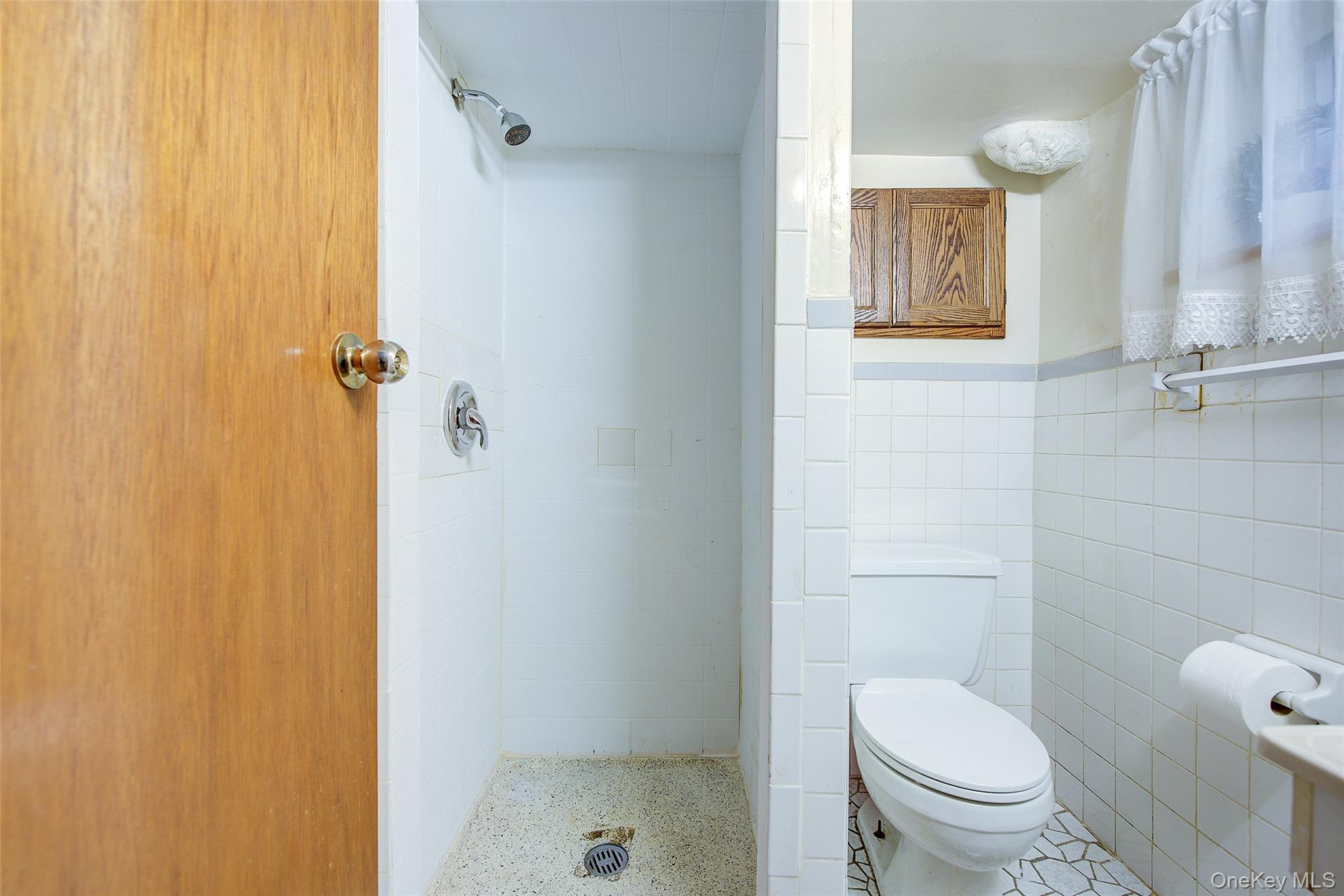 161-10 84th Road Queens, NY 11432 - Photo 42 of 44 a bathroom with a toilet and a shower