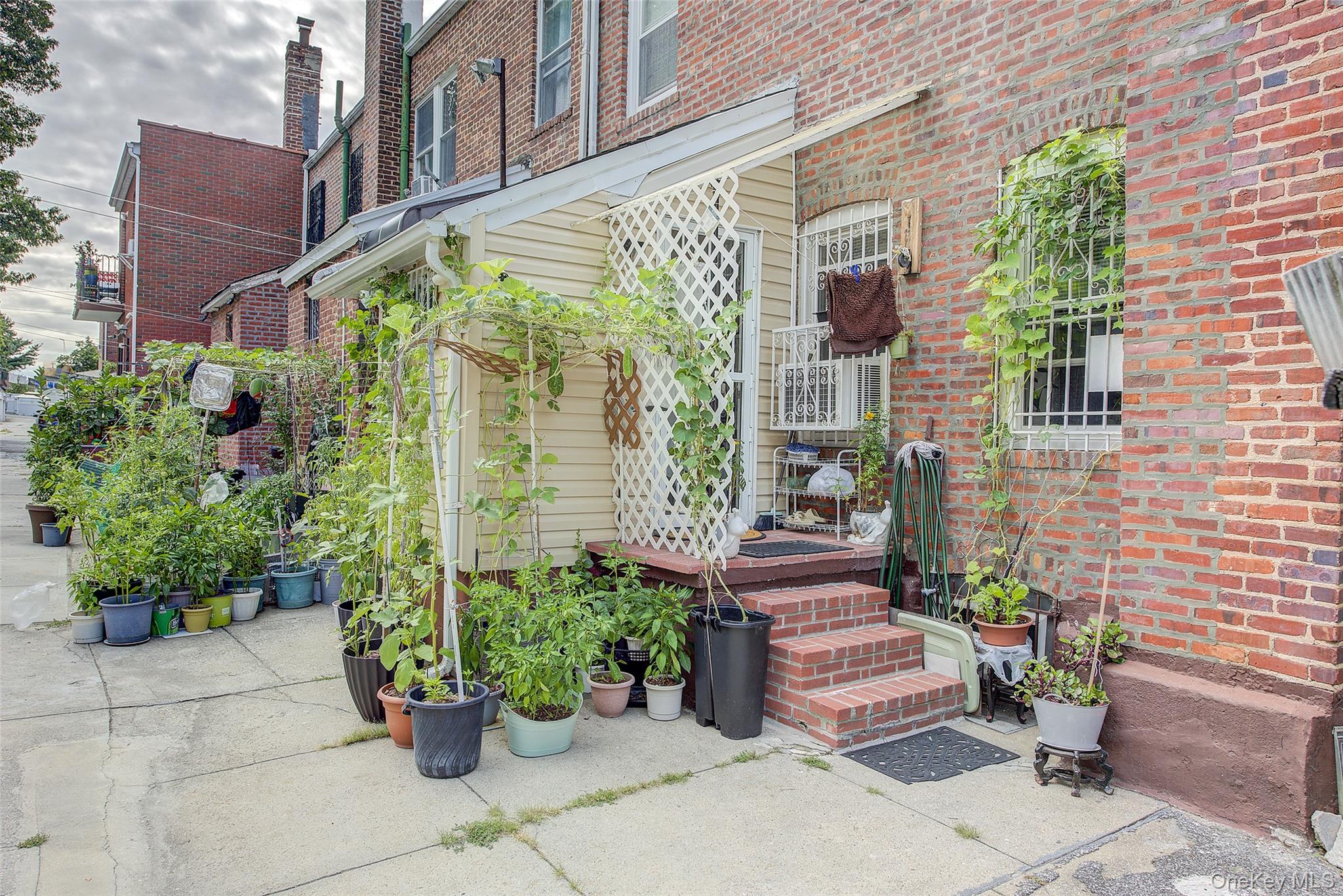 161-10 84th Road Queens, NY 11432 - Photo 6 of 44 a building with potted plants in front of it