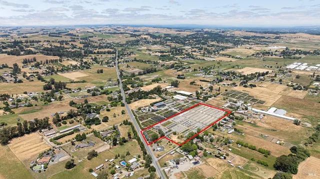 an aerial view of a city