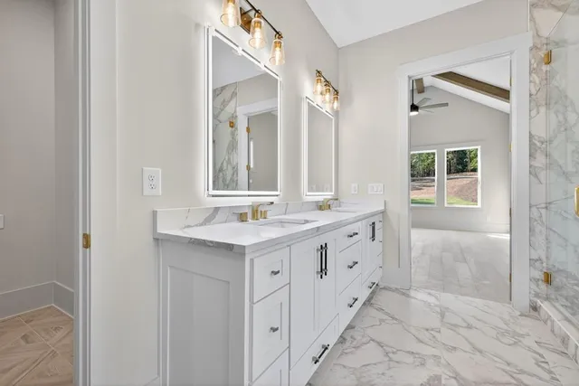 a view of a livingroom with a fireplace