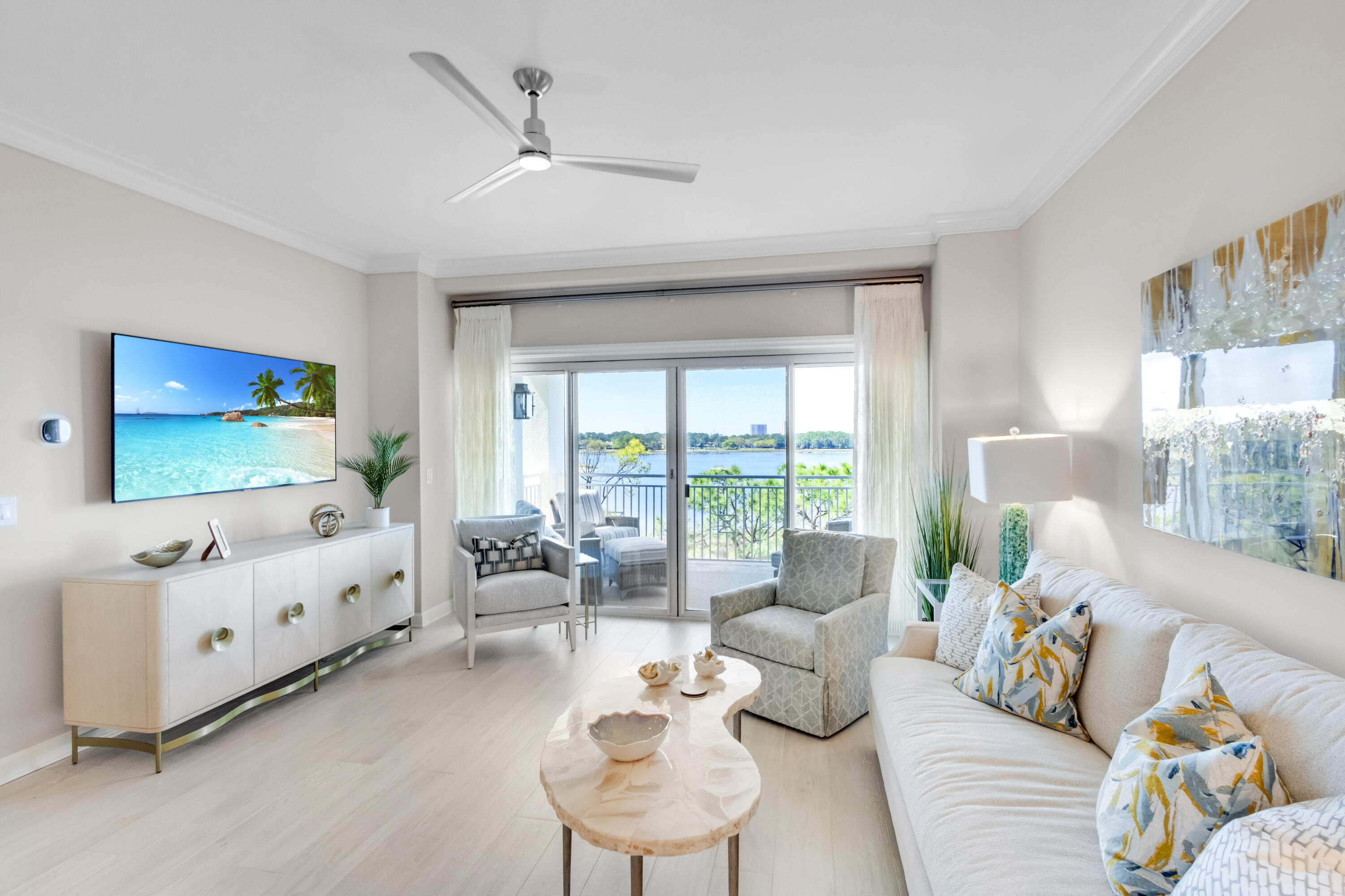 8708 Anchorage Drive Miramar Beach, FL 32550 - Photo 5 of 43 a living room with furniture and a flat screen tv