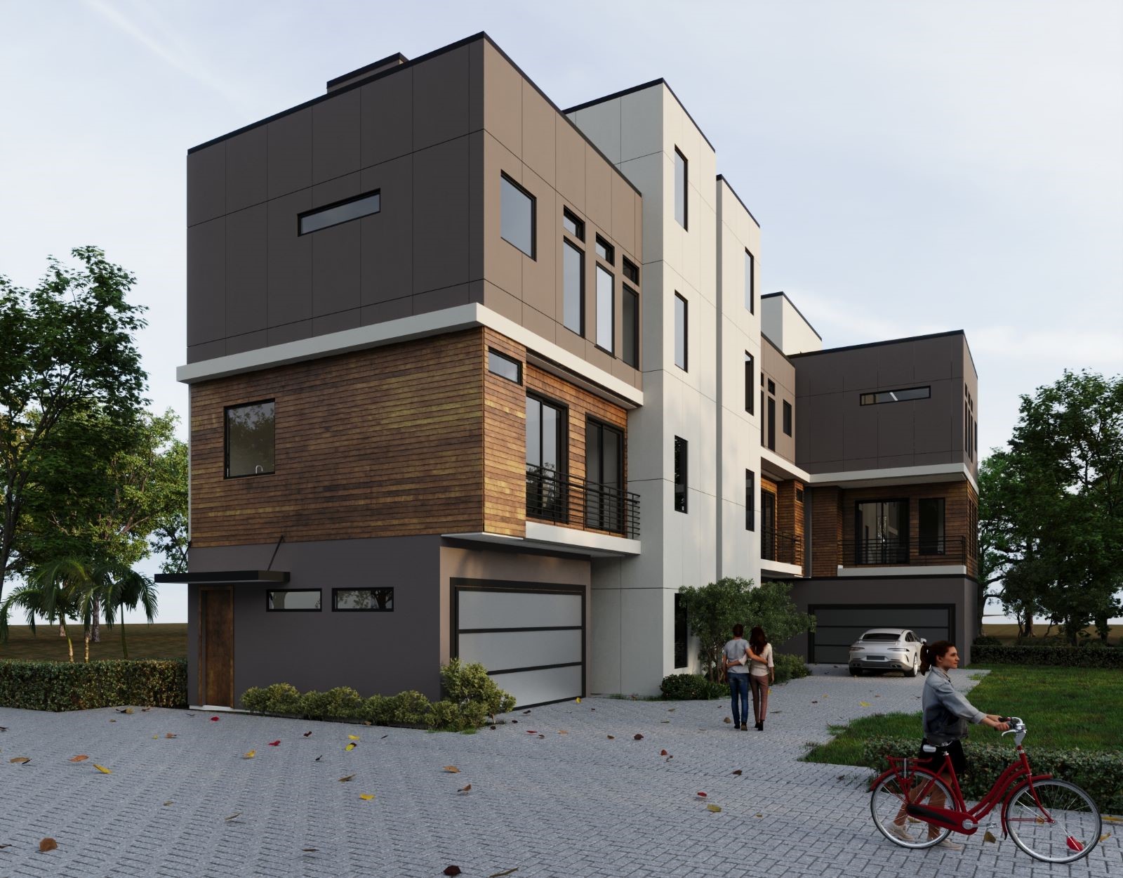 1316 Robin Street, Unit C Houston, TX 77019 - Photo 2 of 45 Front view showing height and modern style with colors.