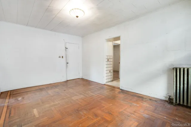 an empty room with a window