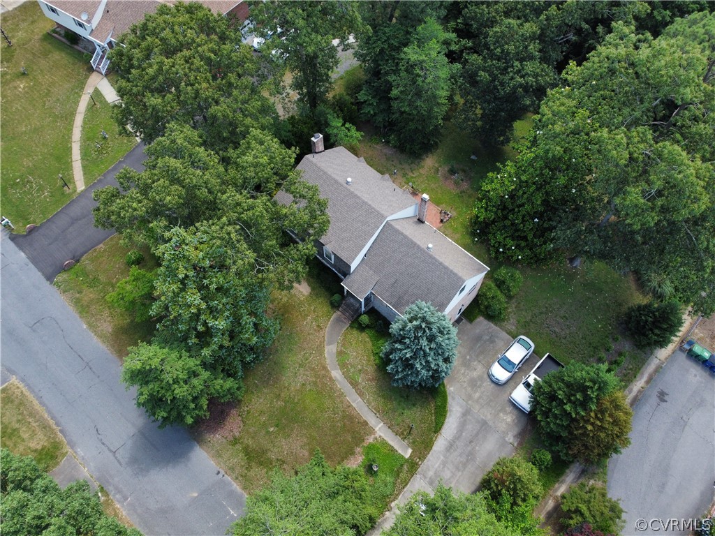 10921 Stepney Road Chester, VA 23831 - Photo 4 of 34 an aerial view of a house with garden space and street view
