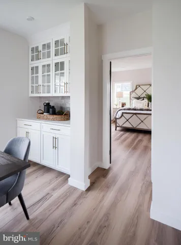 an aerial view of a house with outdoor space and street view