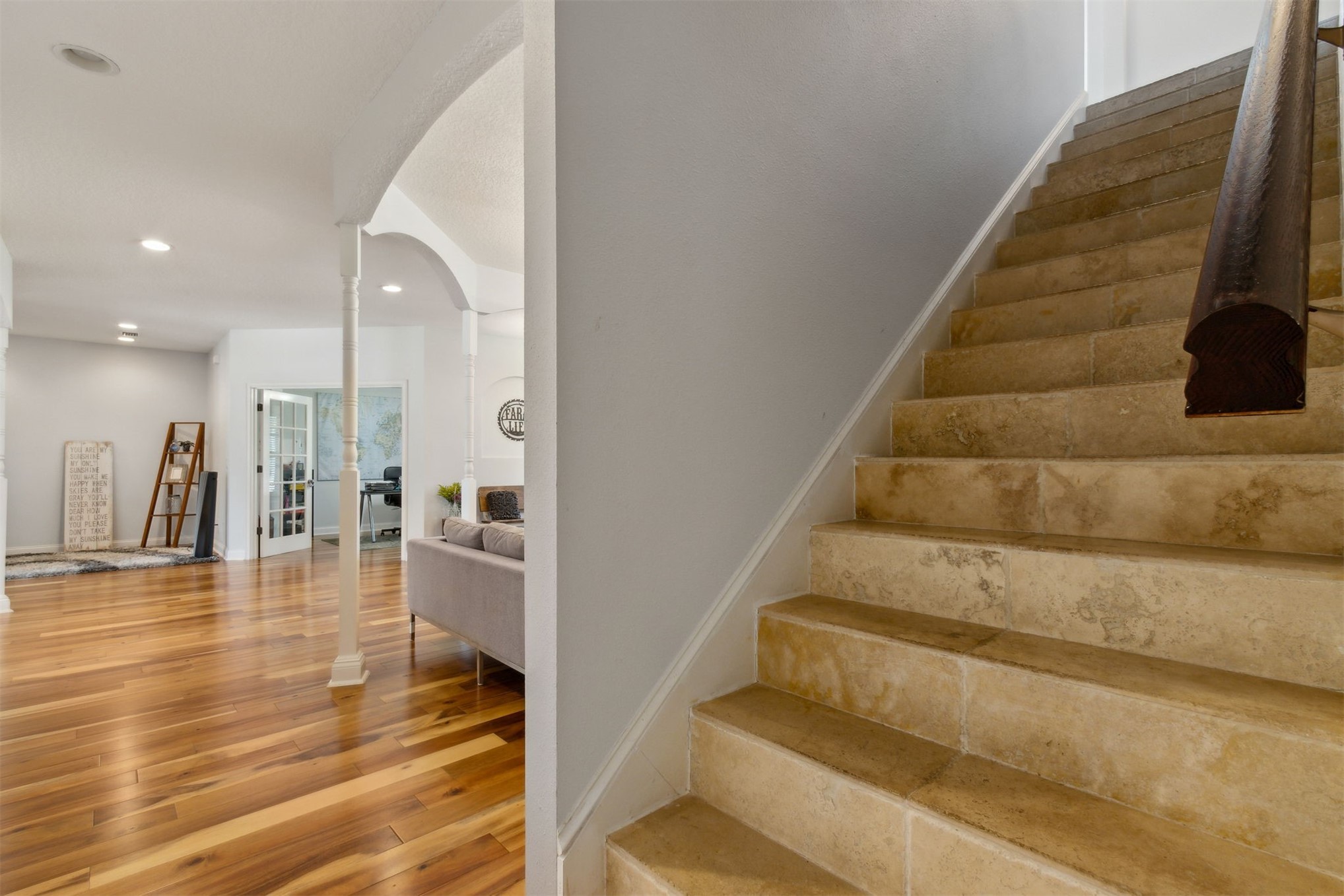 87377 Raddin Road Yulee, FL 32097 - Photo 50 of 75 a view of entryway and hall with wooden floor