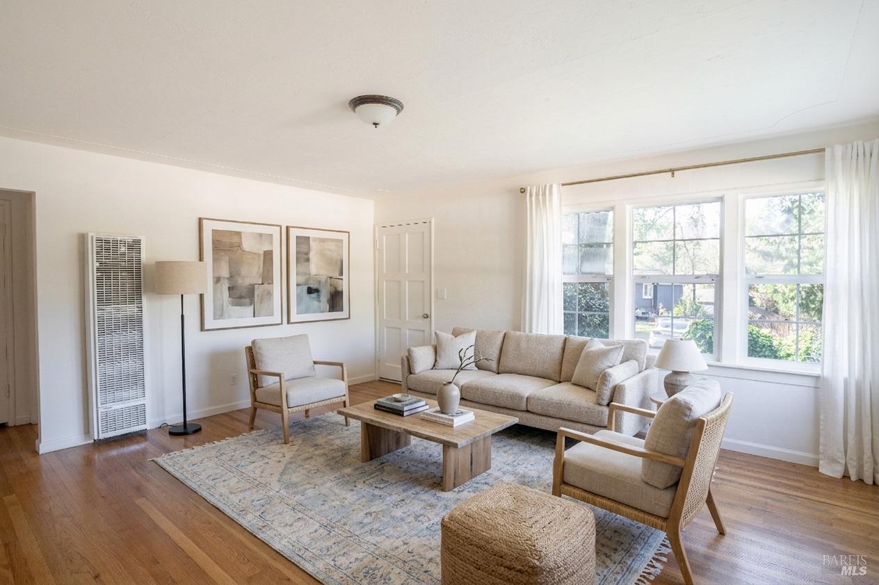 490 Cornish Lane Angwin, CA 94508 - Photo 13 of 30 a living room with furniture and a large window