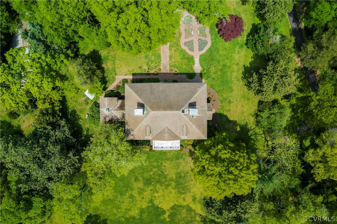 211 Ross Road Henrico, VA 23229 - Photo 46 of 50 an aerial view of a house with garden space and street view