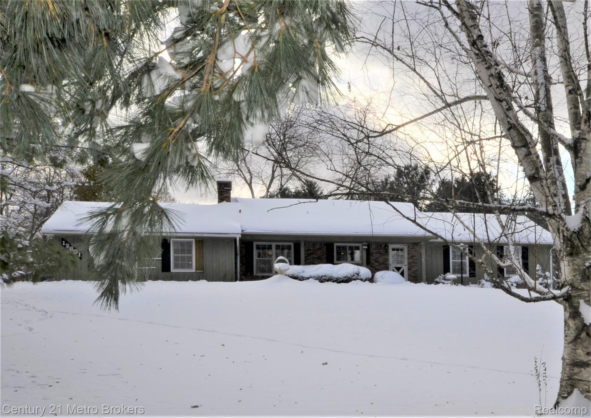 front of house after the first snow