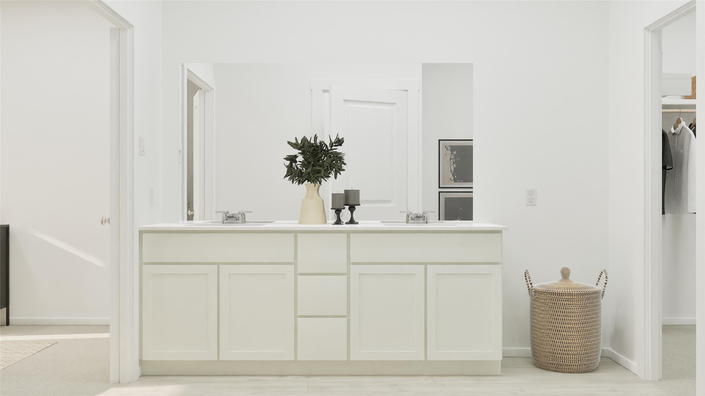 449 Sormonne Loop Kyle, TX 78640 - Photo 26 of 31 a bathroom with a sink vanity granite and a mirror
