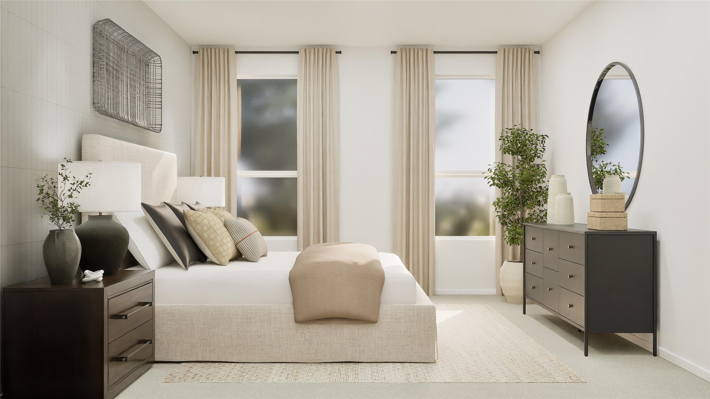 449 Sormonne Loop Kyle, TX 78640 - Photo 30 of 31 a bedroom with a bed and a potted plant