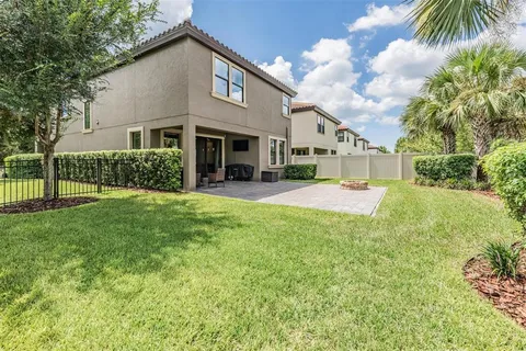 a view of a park with slide