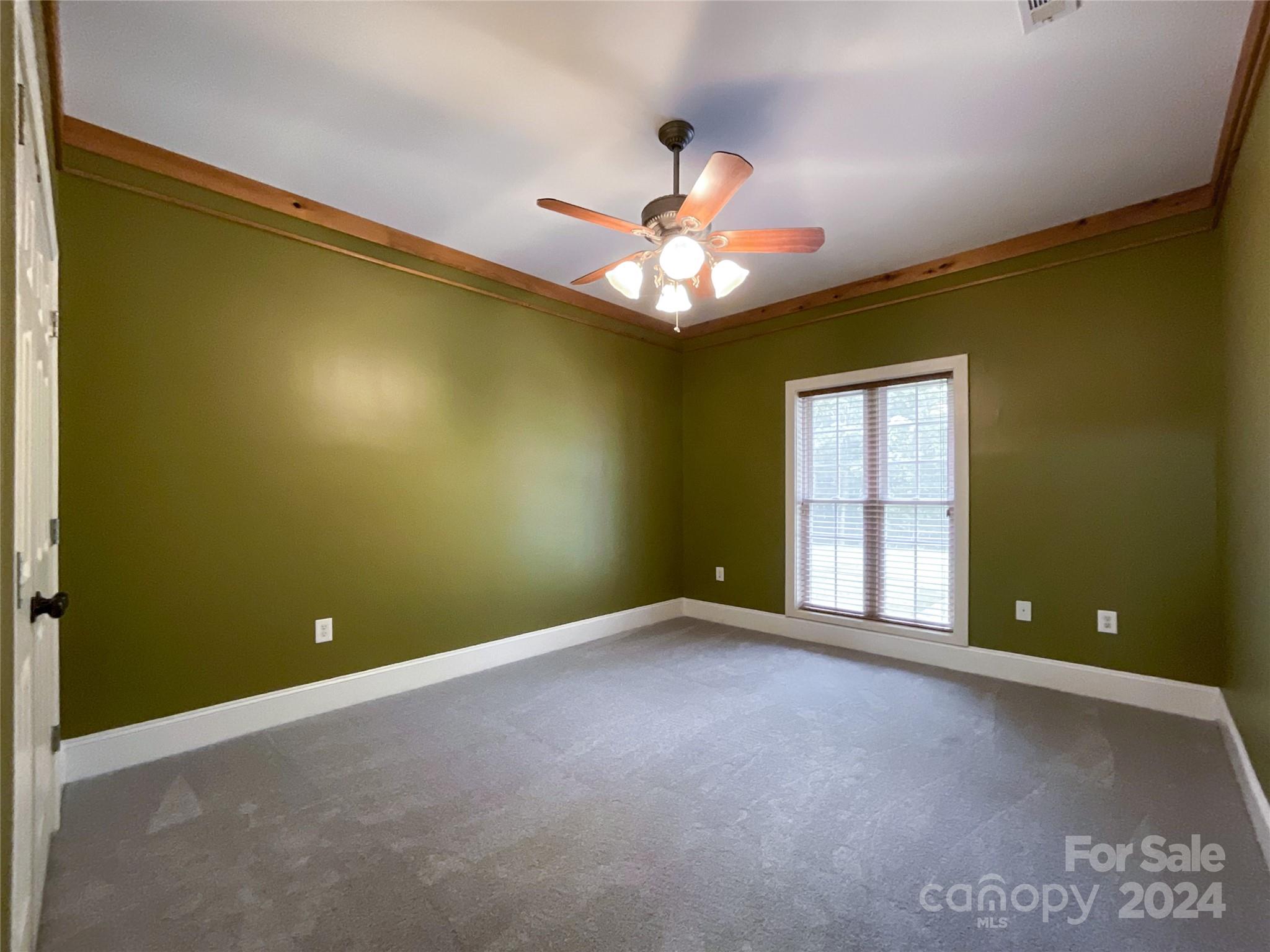 2510 Doster Road Monroe, NC 28112 - Photo 42 of 48 en empty room with windows and chandelier fan
