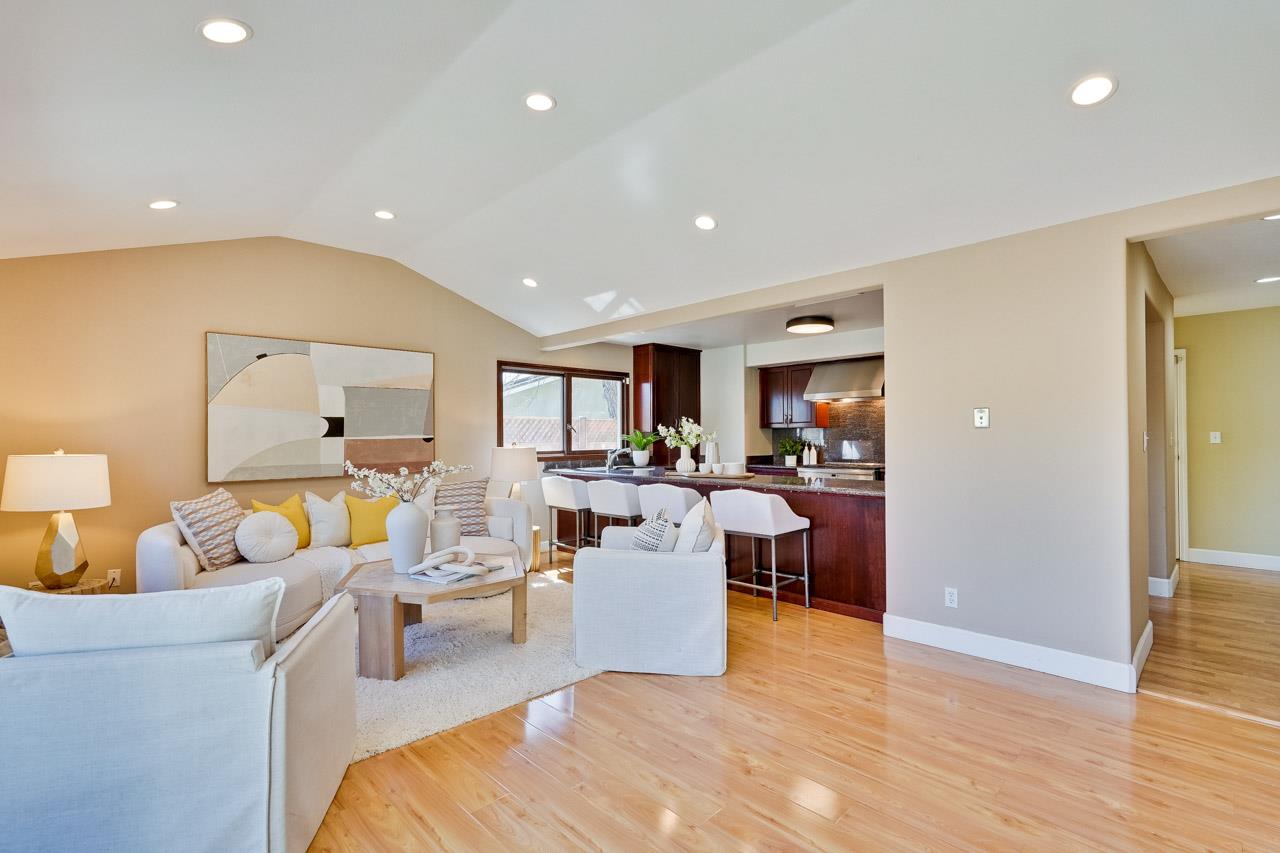 942 September Drive Cupertino, CA 95014 - Photo 18 of 51 a living room with a couch and a view of kitchen