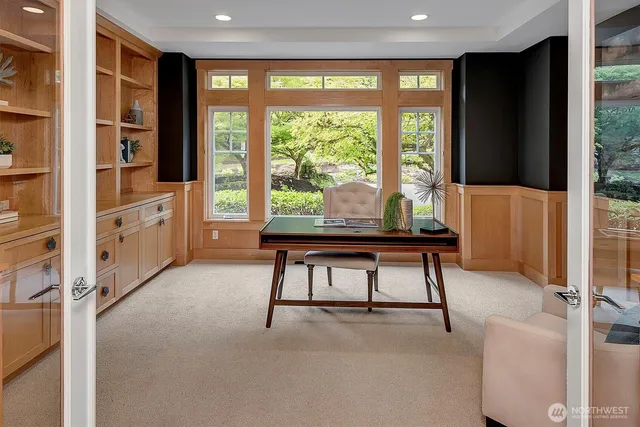 a room with furniture and a window