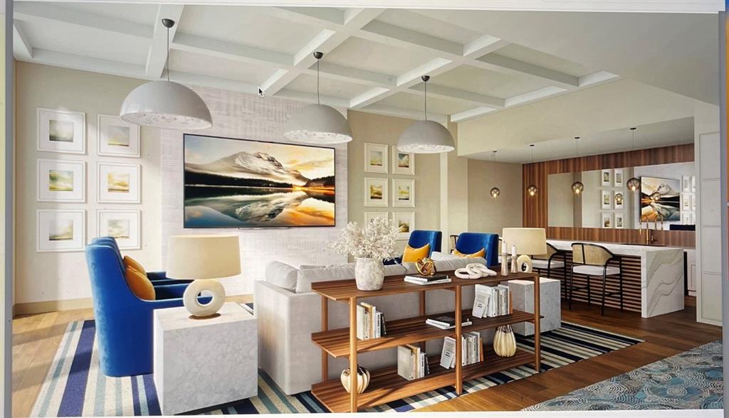 1000 South Ocean Boulevard, Unit 11K Pompano Beach, FL 33062 - Photo 24 of 25 a living room with lots of furniture and a open kitchen view