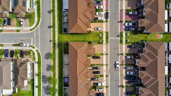 an aerial view of multiple house