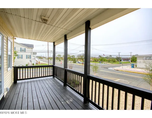 a view of city from a balcony