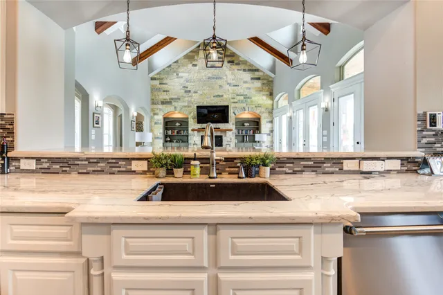 a view of a kitchen with a stove