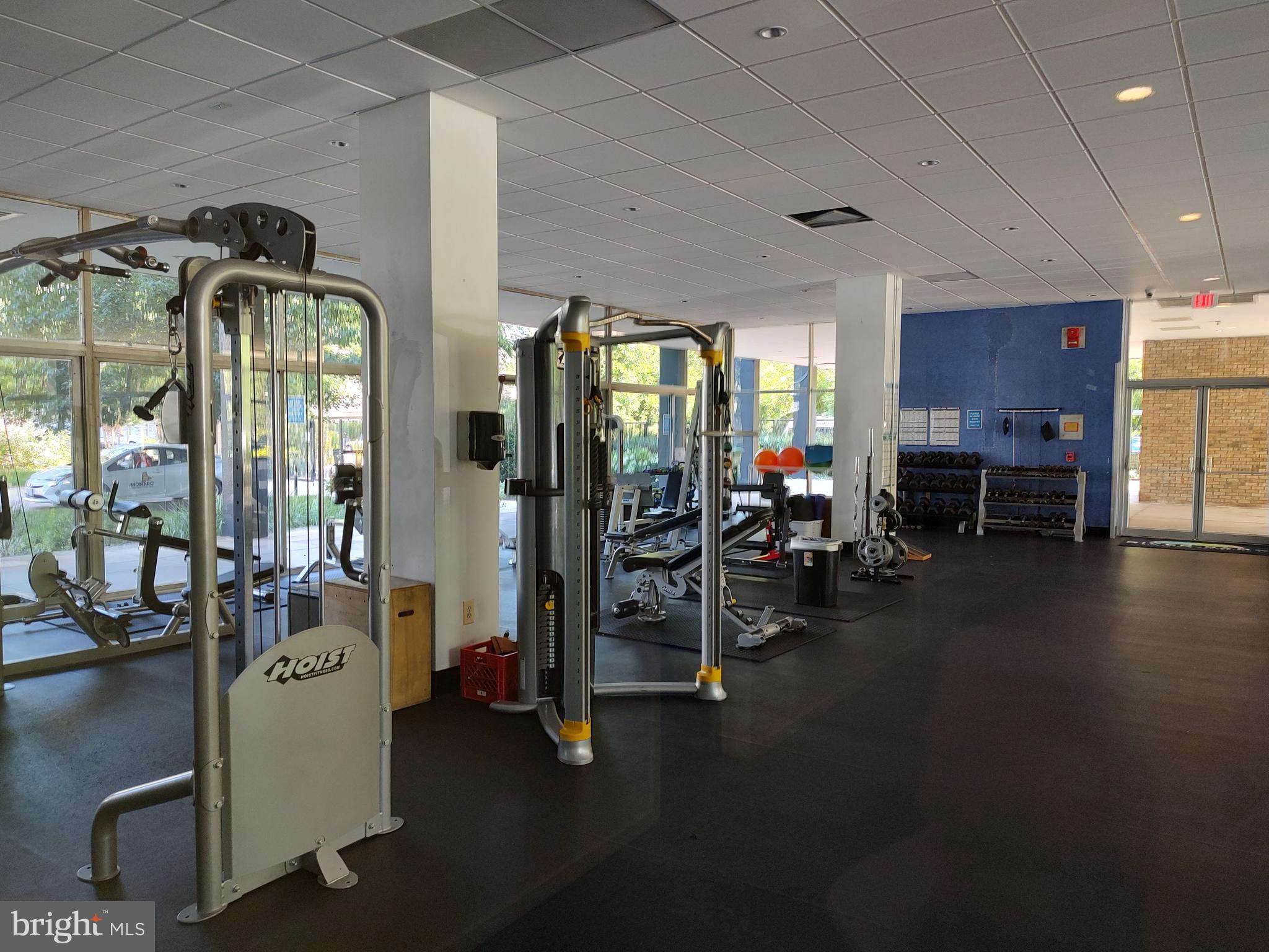 1301 Delaware Avenue Southwest, Unit N103 Washington, DC 20024 - Photo 21 of 26 a view of a room with gym equipment